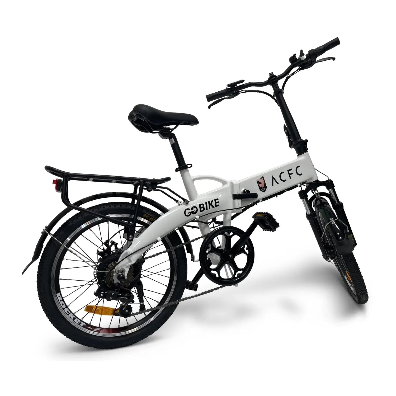 Official ACFC Licensed FUTURO Foldable Lightweight Electric Bike White