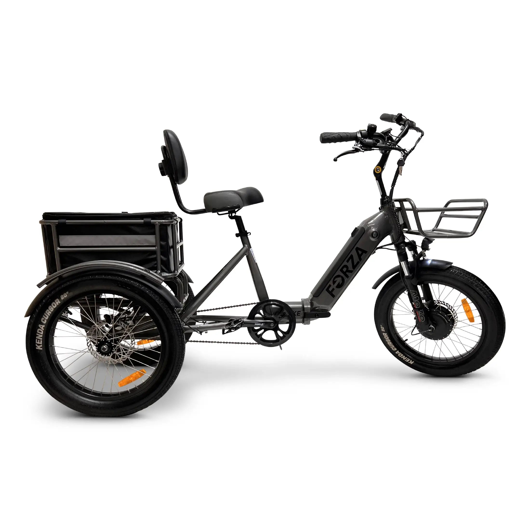 Folding top motorized tricycle
