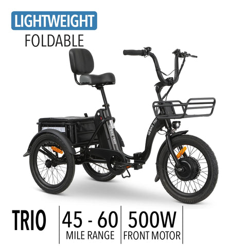 TRIO Crossover Lightweight Foldable Electric Tricycle